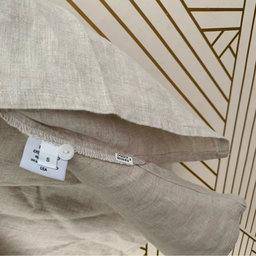 Homefrocks Linen Embroidered blouse tunic top  Lagenlook floral flowers boho 8 - Picture 5 of 10